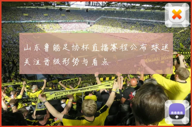 山东鲁能足协杯直播赛程公布 球迷关注晋级形势与看点